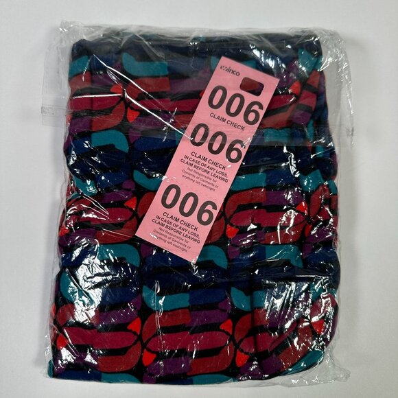 LuLaRoe Black Blue Red Purple Chain Links Ovals 90's Y2K Leggings One Size OS - Picture 6 of 6